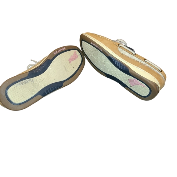Margaritaville Womens Tan Leather Martinique MG9019H Boat Shoes Size US 8.5 - Picture 10 of 14